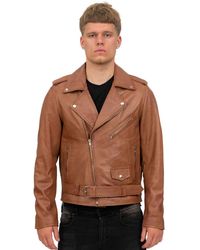 Infinity Leather - Classic Brando Biker Jacket-Antalya - Lyst