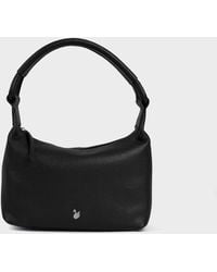 Assots London - 'City Bag' Soft Pebble Grain Real Leather Shoulder Bag - Lyst