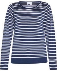 Usha - Jumper Marine Wit - Lyst