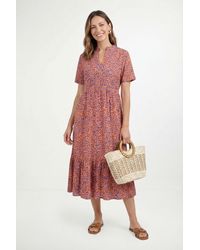 Wallis - Petite Summer Cotton Midi Dress - Lyst