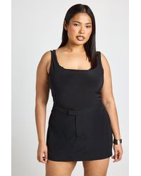 Boohoo - Plus Tailored Mini Skort - Lyst