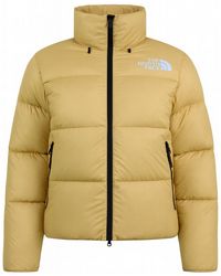 The North Face - Rmst Nuptse Khaki Stone Jacket - Lyst