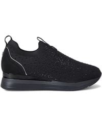 KG by Kurt Geiger - Crystal-Embellished Sock Sneakers - Lyst