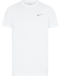 Nike - Crew Neck T-Shirt With Embroidered Swoosh Cotton - Lyst