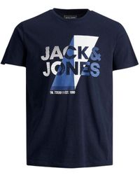 Jack & Jones - Logo Casual Crew-neck Short Sleeve T-shirt Cotton - Lyst