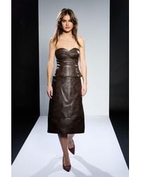 Runway - 1.8.1.8 Leather Look Corset Detail Dress - Lyst