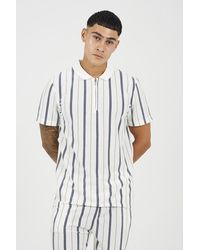 Brave Soul - Polo Shirt With Quarter Zip - Lyst