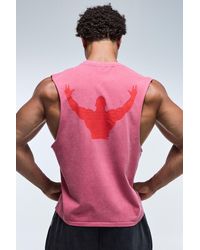 BoohooMAN - One More Rep Washed Regular Fit Tank - Lyst