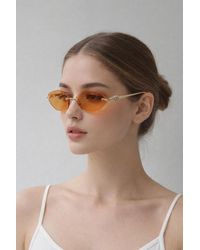 SVNX - Rimless Oval Geo Metal Sunglasses - Lyst