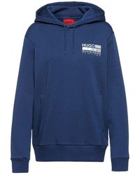 HUGO - Dasweater Hooded Sweatshirt - Lyst