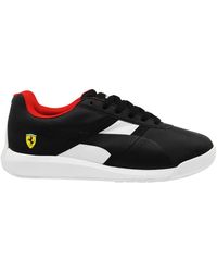 PUMA - Podio Tech Scuderia Ferrari Low Lace Up Trainers 305661 02 - Lyst