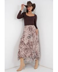 Bigdart - Asymmetrical Patterned Maxi Skirt - Lyst