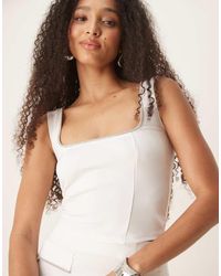 ASOS - Co-Ord Ponte Vest Top With Diamante Trim - Lyst