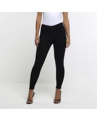 River Island - Bum Sculpt Jeans Petite Skinny Fit Cotton - Lyst