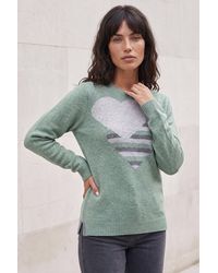 Roman - Heart Crew Neck Knit Jumper - Lyst