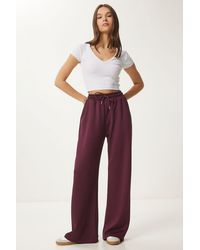 Happiness İstanbul - Wide Leg Drawstring Waist Sweatpants - Lyst