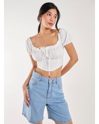 Pink Vanilla - Bengaline Puff Sleeve Top - Lyst