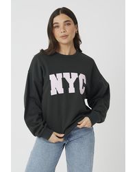 Brave Soul - Slogan Crew Neck Sweatshirt - Lyst
