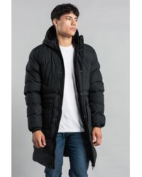 Nines - Longline Funnel Neck Hooded Padded Jacket - Lyst