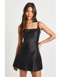 Boohoo - Strappy Bow Front Shift Dress - Lyst