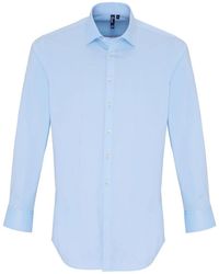 PREMIER - Adult Poplin Stretch Long-Sleeved Shirt (Pale) - Lyst