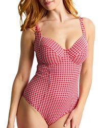 Panache - Gingham Paloma Balcony Swimsuit - Lyst