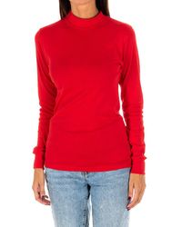Kisses&Love - Long-Sleeved T-Shirt With Half-High Collar 1625-M - Lyst