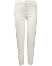 ONLY - Dames Emily Straight Fit High Waist Jeans In Ecru - Lyst