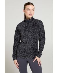 Mountain Warehouse - 'Camber' Striped Fleece Jacket Half Zip Warm Cosy Sweater - Lyst