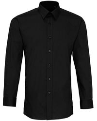 PREMIER - Colours Poplin Fitted Long-Sleeved Shirt - Lyst