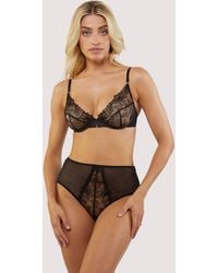 Playful Promises - Marlowe Floral Embroide High Waisted Brief - Lyst