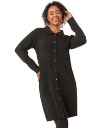 Roman - Petite Collared Knit Shift Dress - Lyst