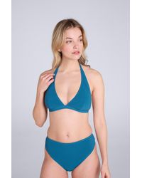 Mountain Warehouse - 'Iona' Halter Crinkle Bikini Top Sun Protection Quick Dry Stretchy Swimwear - Lyst