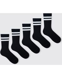 BoohooMAN - 5 Pack Stripe Sport Socks - Lyst