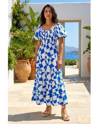D.u.s.k - Geo Print Tiered Dress - Lyst
