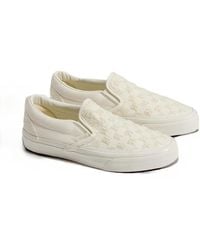 Vans - Classic Slip-On Canvas Beaded Checkerboard Trainers - Lyst