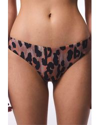 Penti - Clove Minimal Cut Leopard Print Super Brazilian Bikini Bottom - Lyst