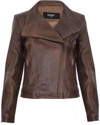Infinity Leather - Classic Shawl Wrap Biker Jacket - Lyst