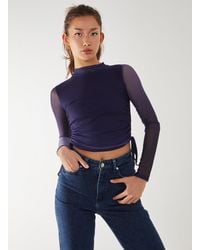 Pink Vanilla - Long Sleeve Ombre Mesh Top - Lyst