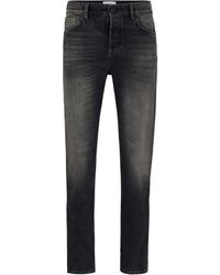 BOSS - Tapered Fit Five Pocket Jeans - Lyst