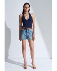 Dilvin - Halter Neck Cut-Out Bodysuit - Lyst