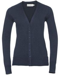 Russell - Collection /Ladies Knitted V Neck Cardigan (French) - Lyst