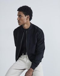 River Island - Jacket Bomber Faux Suedette - Lyst
