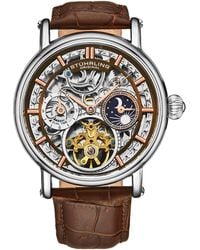 Stuhrling - Macrocosm 4000 Automatic 43Mm Skeleton With Dual Time - Lyst