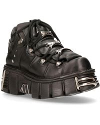 New Rock - Gothic Ankle Boots-106-S1 Leather - Lyst