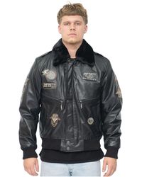 Infinity Leather - Us Air Force Bomber Jacket-Wellington - Lyst