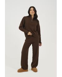 Brave Soul - Knitted Zip Neck Jumper And Trouser Set - Lyst