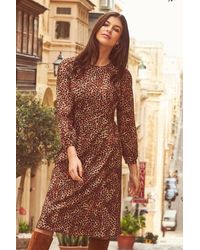 Sosandar - Animal Spot Print Fit & Flare Dress - Lyst