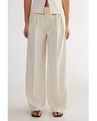 Nasty Gal - Essentials Pleat Front Tailored Straight Leg Trouser - Lyst