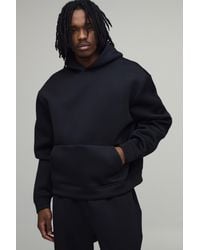 BoohooMAN - Tall Oversized Boxy Bonded Scuba Hoodie - Lyst